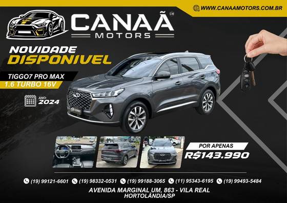 CAOA CHERY TIGGO 7 PRO 1.6 TGDI GASOLINA MAX DRIVE DCT